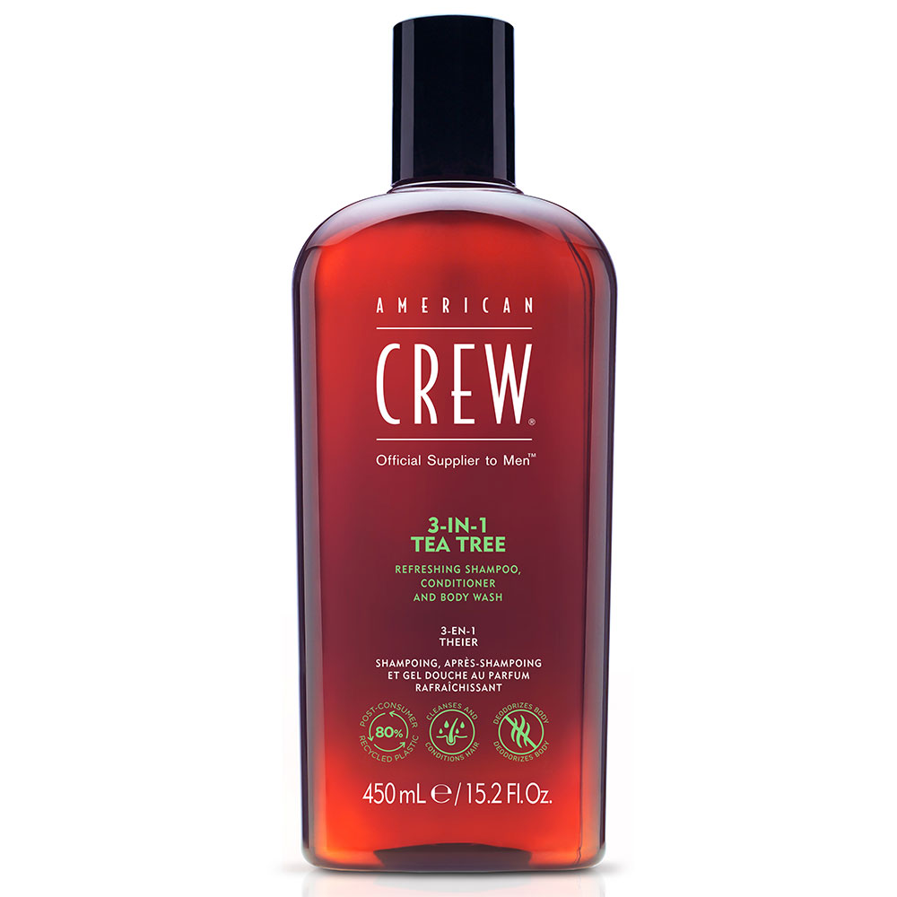 American Crew Shampoo 3 in 1 al Tea tree 450ml