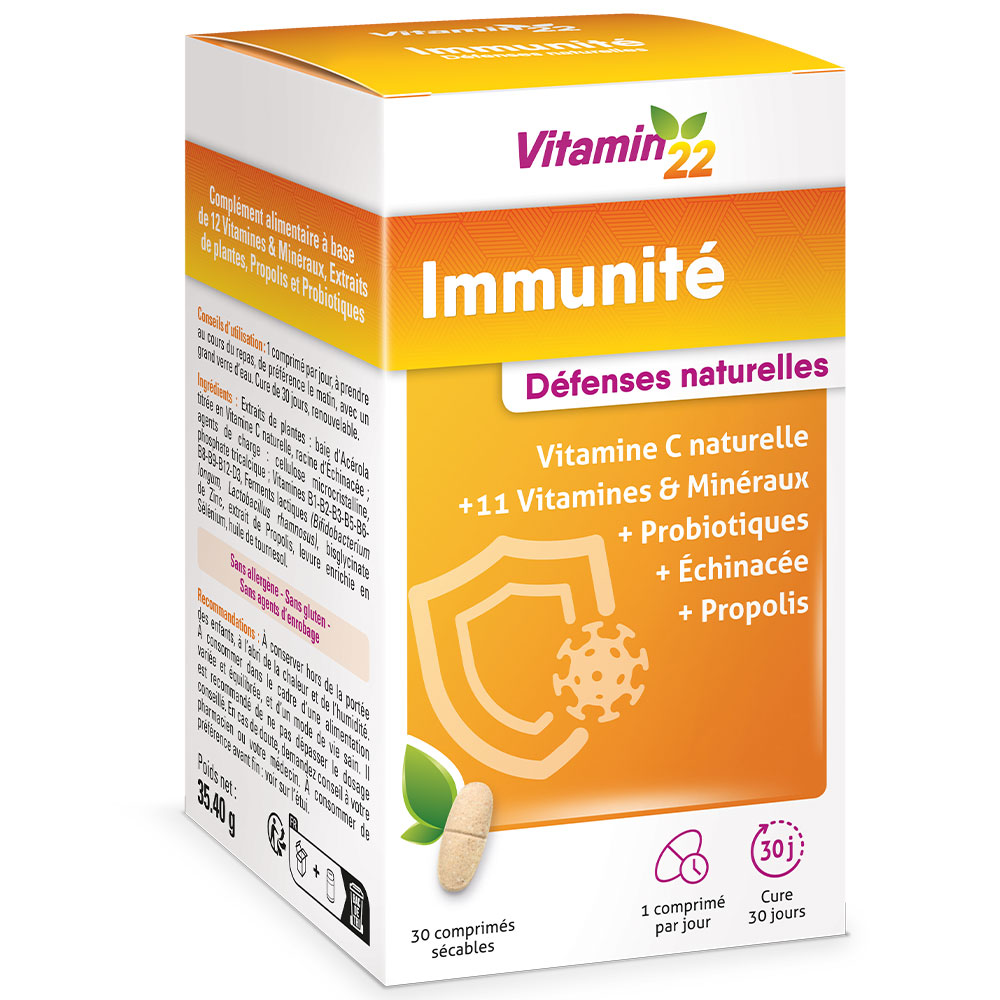 Vitamin'22 Immunità difese naturali 30 compresse