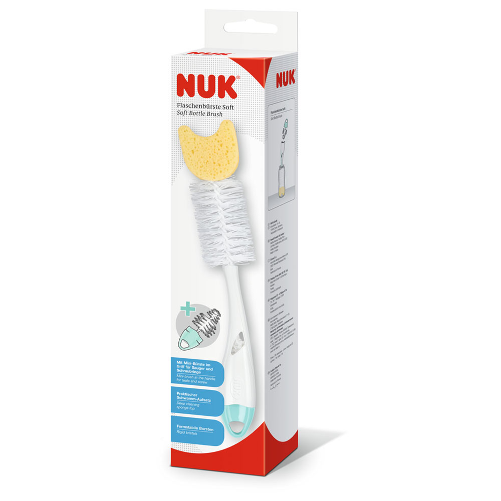 Nuk Spazzola 2in1 Punta di spugna Soft Bottle Brush