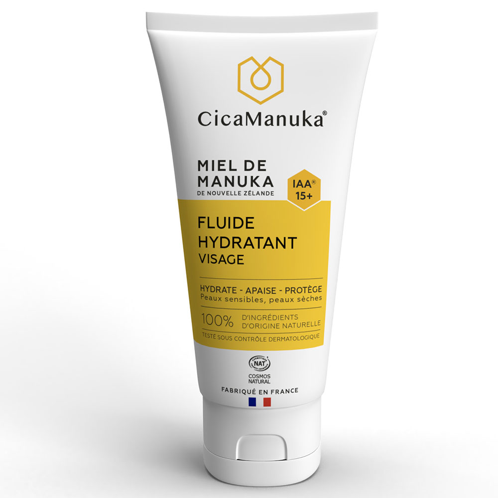 Cica Manuka Idratazione viso fluido al miele di Manuka IAA15+ per pelli sensibili e secche 50ml