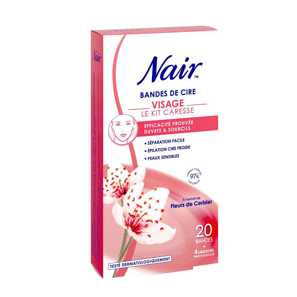 Nair Fiori di ciliegio a cera fredda Bendaggi Viso x20