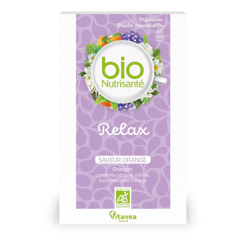 Vitavea Santé BioNutrisanté Infuso biologico Relax Con olio essenziale 20 bustine