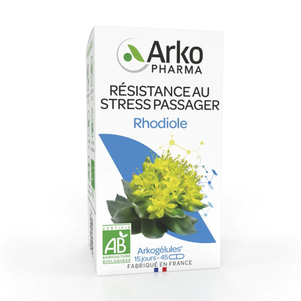 Arkopharma Arkocapsule Resistenza allo stress passeggero e rhodiole bio 45 capsule