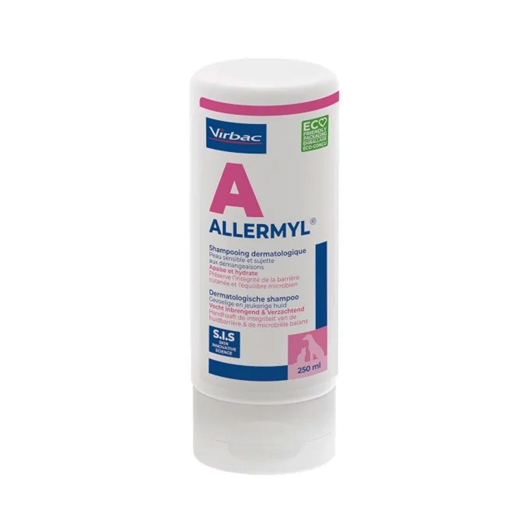 Virbac Allermyl Shampoo dermatologico per cani e gatti pelli sensibili e irritate 250ml