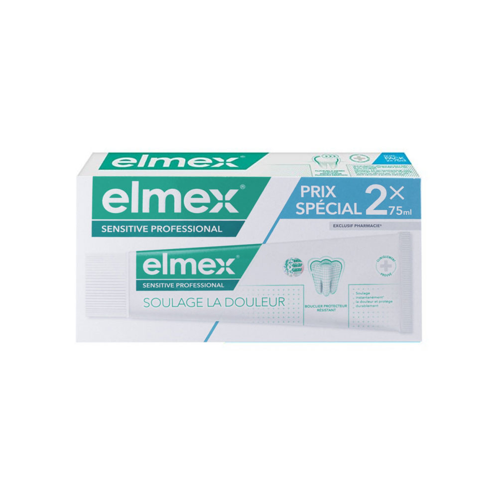 Elmex Sensitive Professional Dentifricio per alleviare i dolori Offre Spéciale 2x75ml