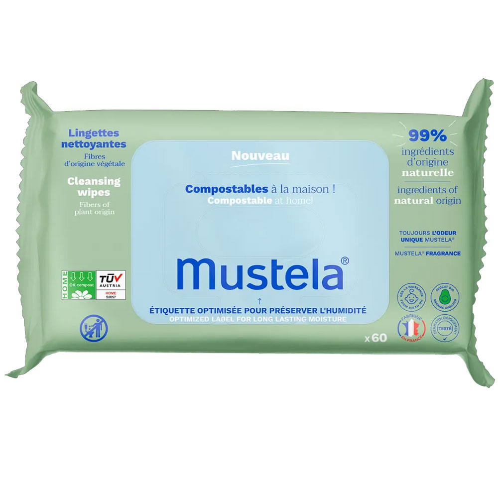 Mustela Salviette detergenti compostabili Profumo x60