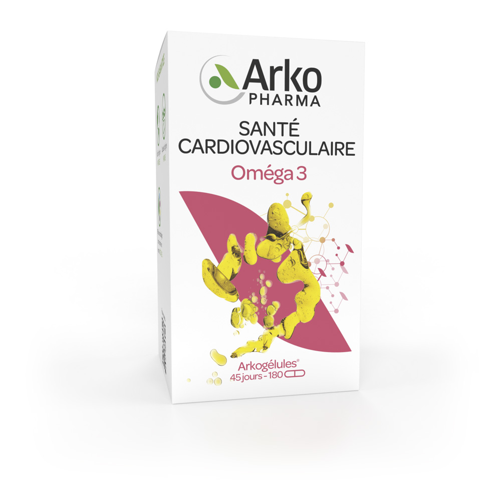 Arkopharma Arkocapsule Oméga 3 per la salute cardiovascolare 180 Capsule