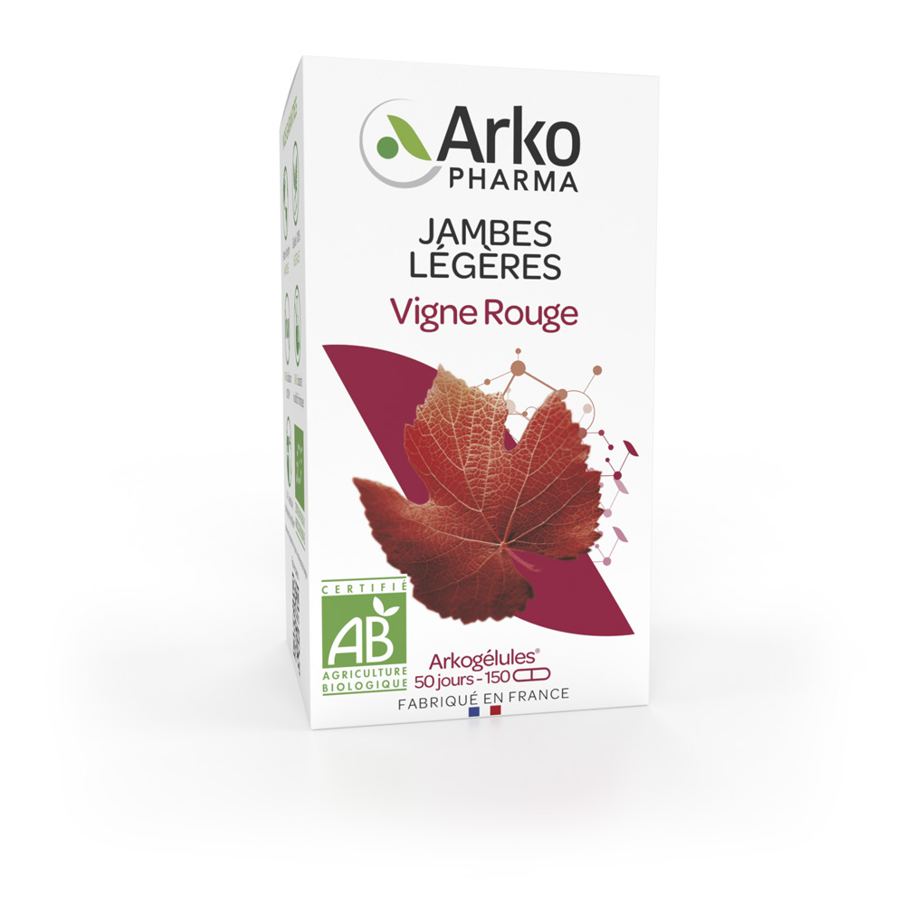 Arkopharma Arkocapsule Vite Rossa Bio Gambe leggere 150 Capsule