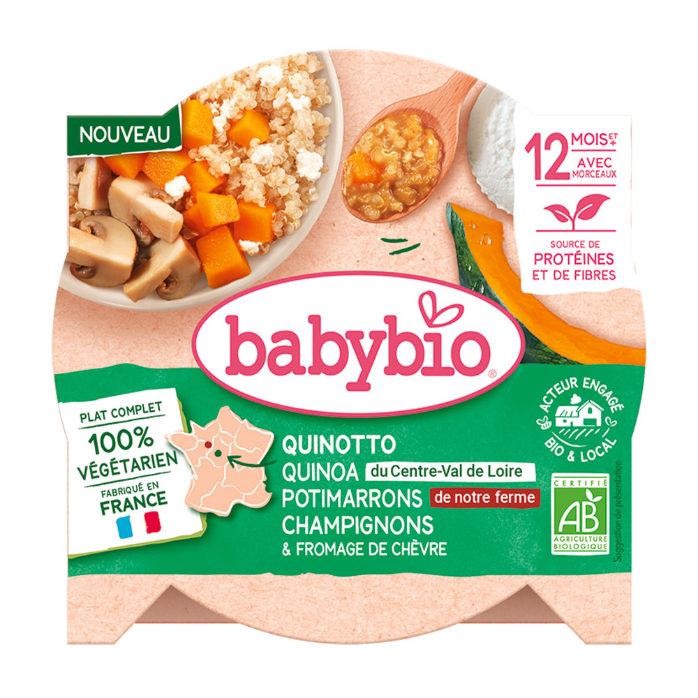 Babybio 100% Vegetale Piatto completo bio con pezzi a partire da 12 mesi 230 g