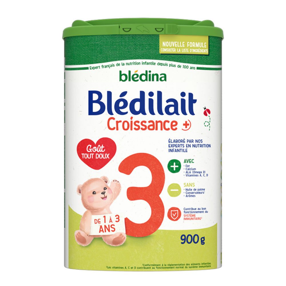 Blédina Bledilait Crescita+ Latte in polvere sapore delicato da 1 a 3 anni 900g