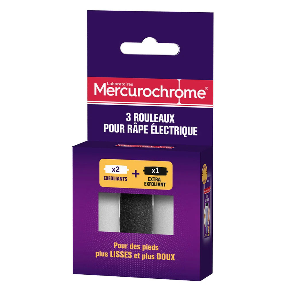Mercurochrome Ricariche per lima elettrica 2 scrub + 1 extra scrub