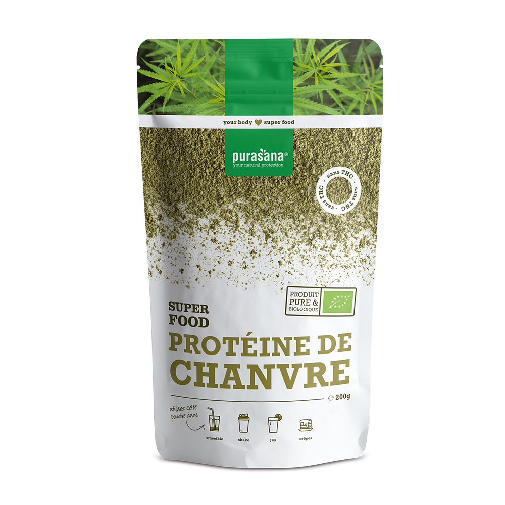 Purasana Polvere di canapa biologica 200 g