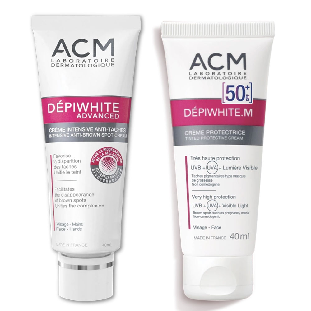 Acm Depiwhite M+Advanced crema intensive anti-spot e crema protettiva SPF50 2x40ml