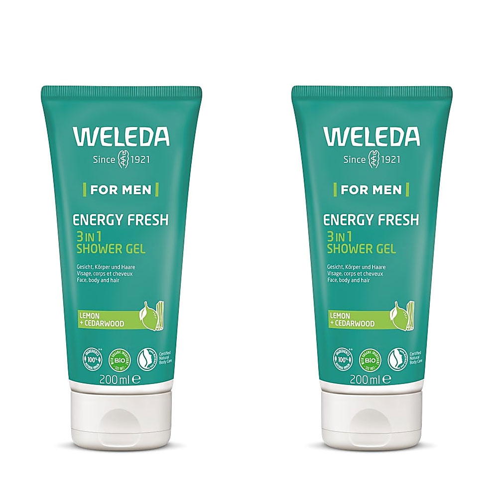 Weleda Uomo Energy Fresh 3in1 Gel doccia 2x200ml
