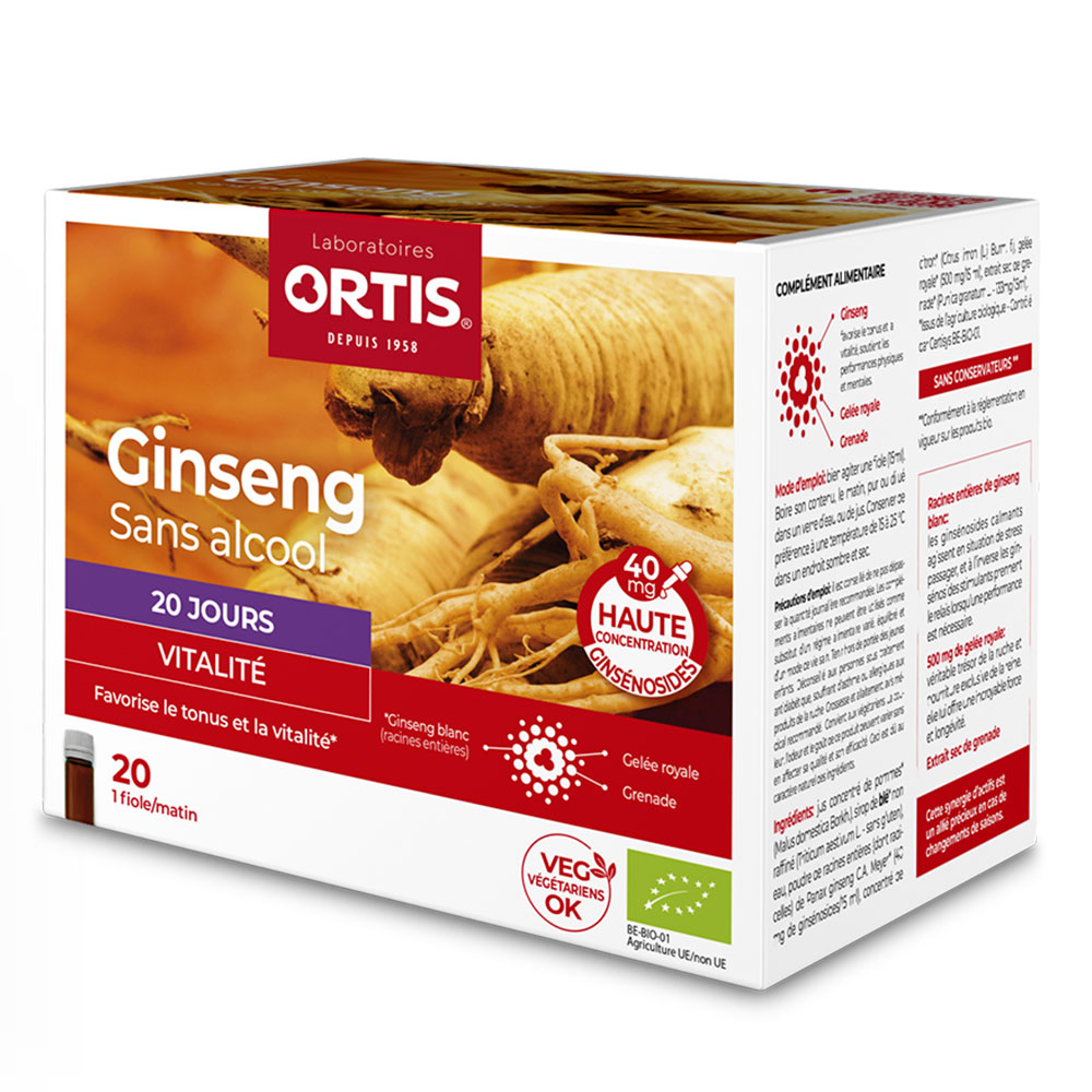 Ortis Ginseng Vitality Bio 20 Shots da 15 ml