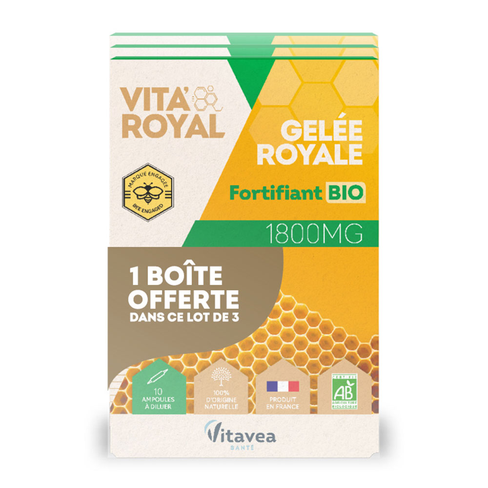 Vitavea Santé Vita'Royal Pappa reale biologica Fortifiant 3x10 fiale