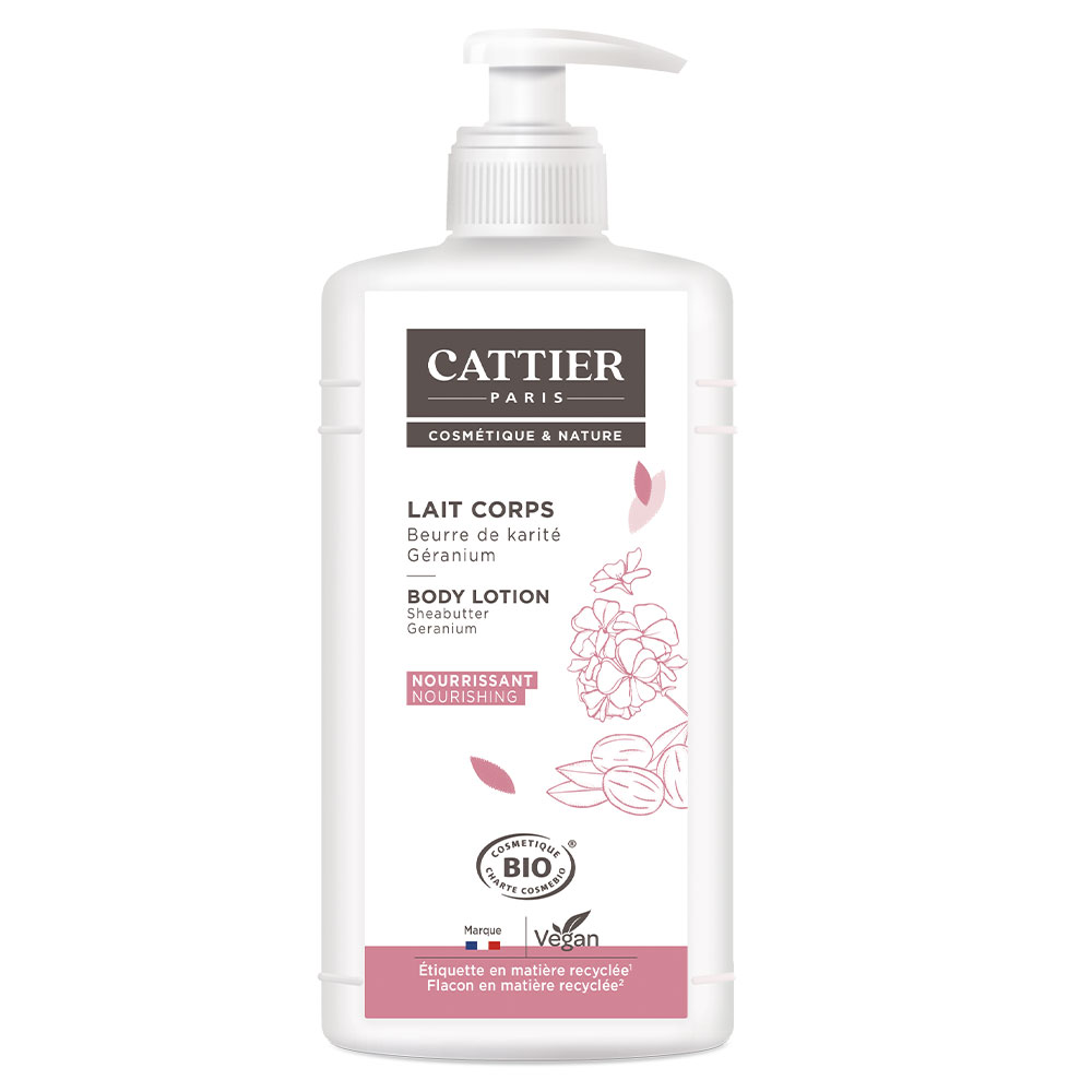Cattier Latte Corpo Burro di karité e Geranio Bio 500ml