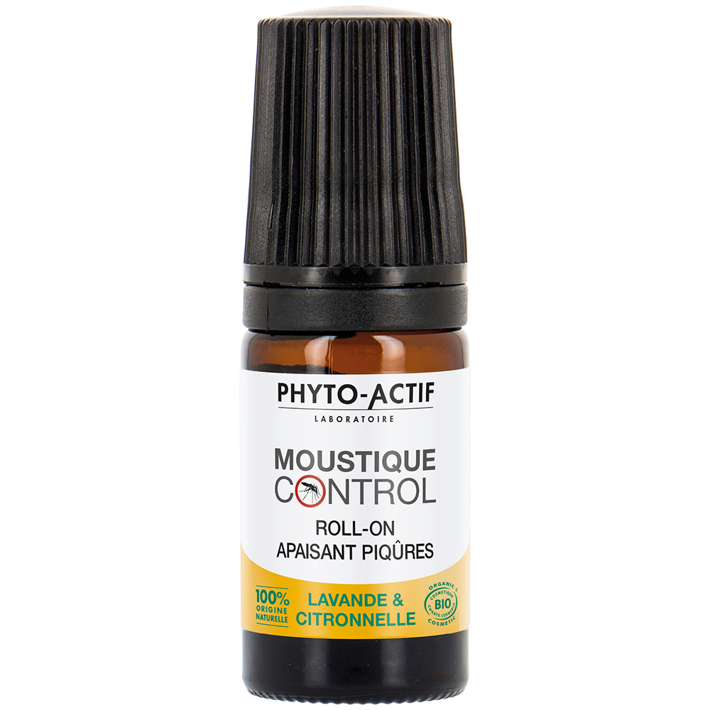 Phyto-Actif Offerta Moustique Control Repellenri per zanzare Roll-on lenitivo per punture lavanda e citronella 8ml