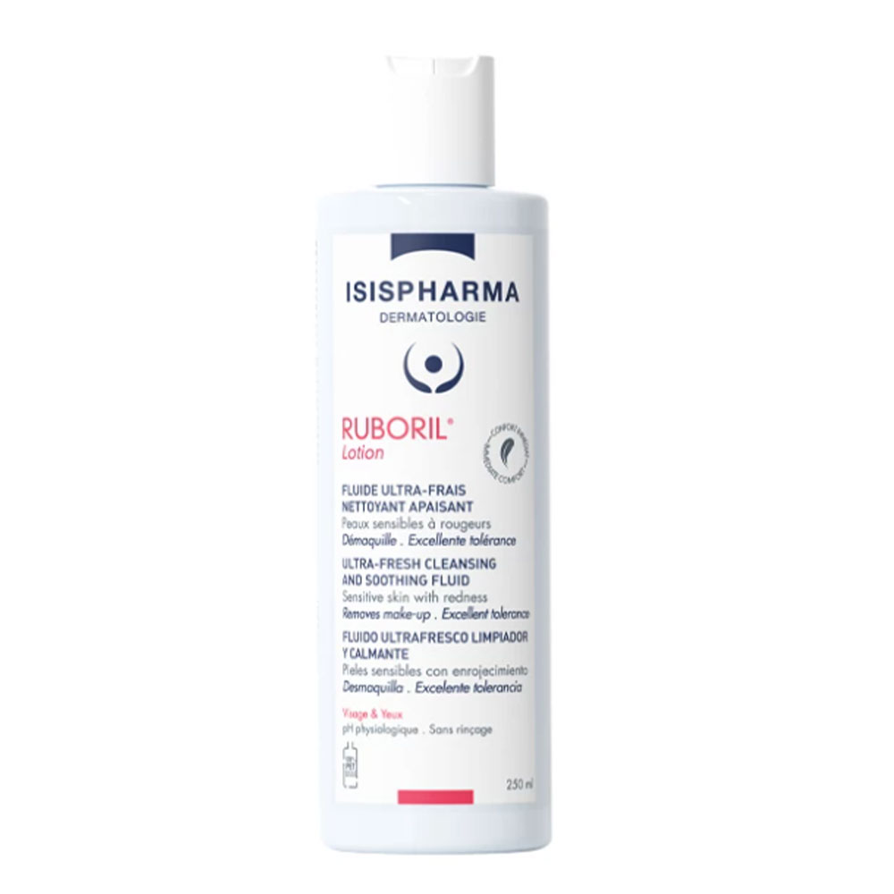 Isispharma Ruboril Lozione Fluido Detergente Ultra Fresca Pelle Sensibile con arrossamento 250ml