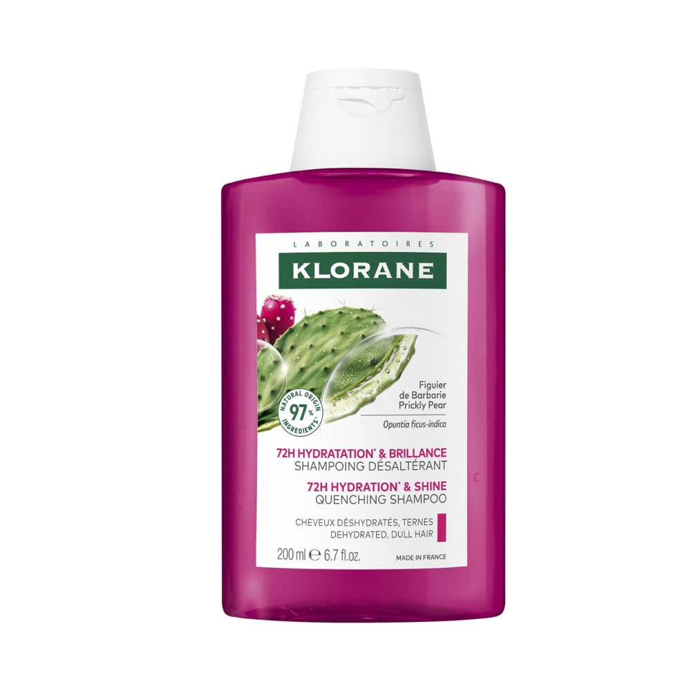 Klorane Fico d'India Shampoo rinfrescante 72h idratazione e luminosità per 72 ore 200 ml