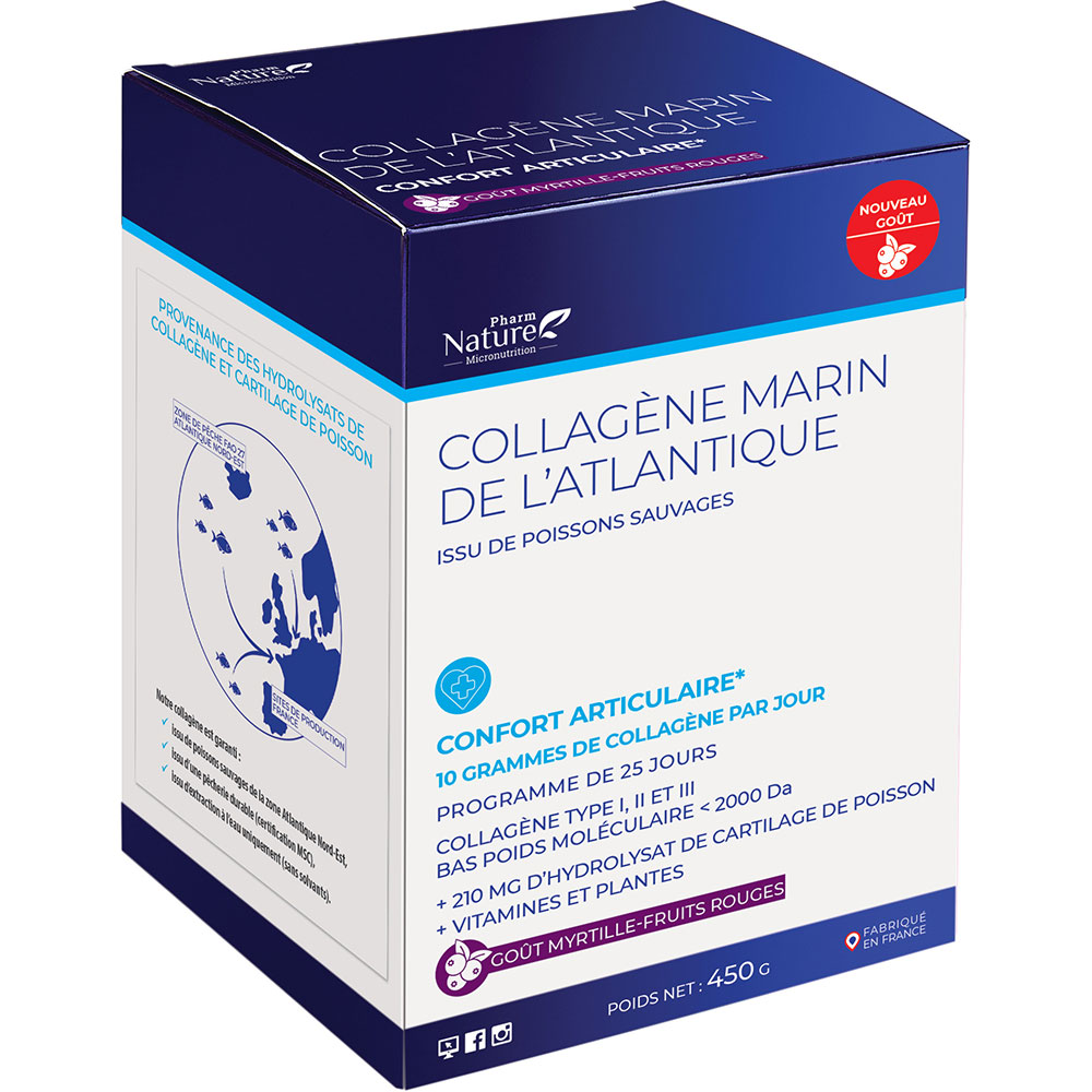 Kersiens Atlantic Marine Collagena Benessere articolare Aroma Frutta Rossa Mirtillo 450g