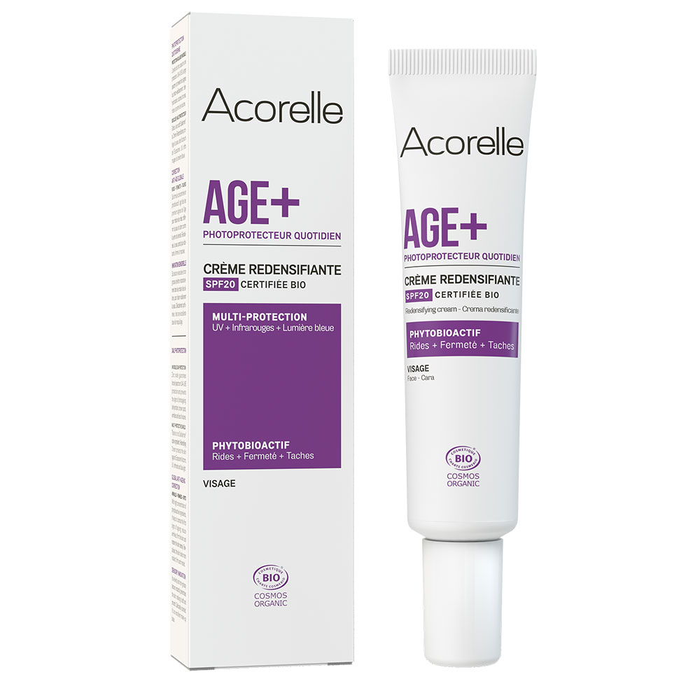Acorelle Crema Ridensificante Viso Age+ SPF20 Certificata Bio 40 ml