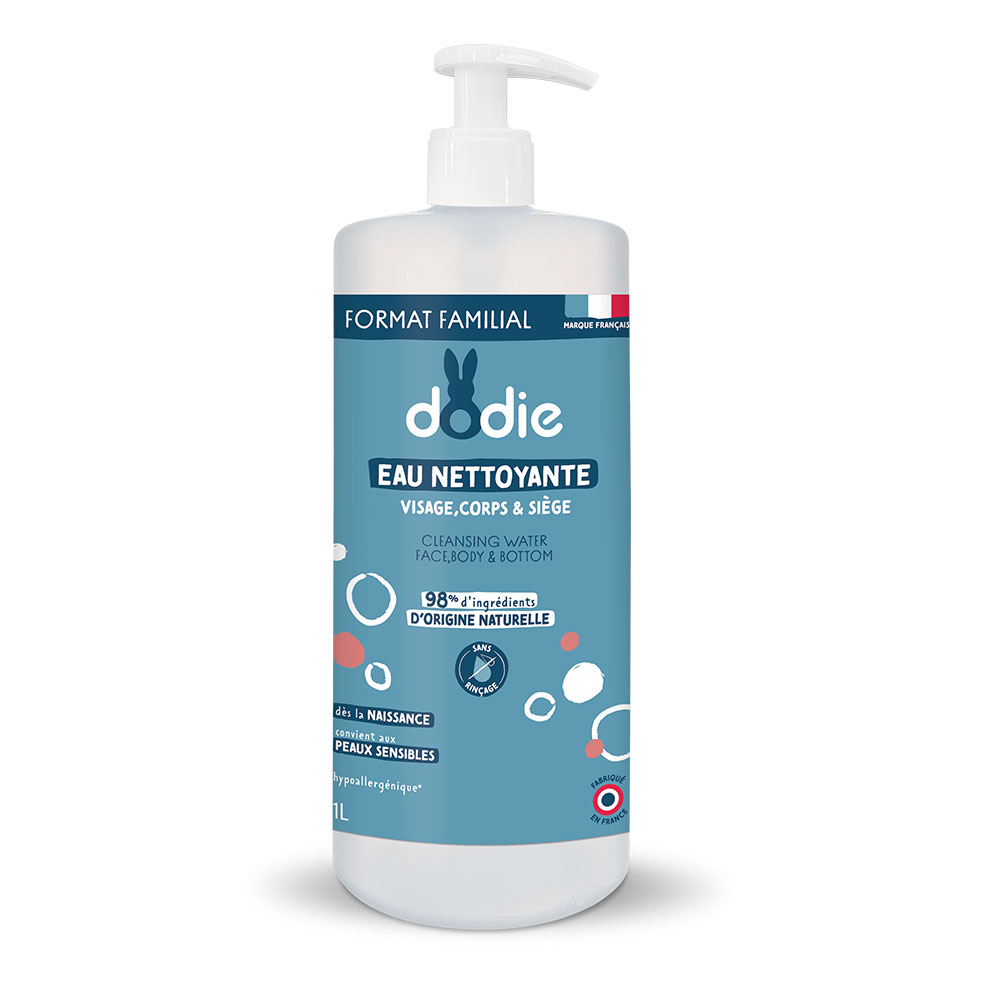 Dodie Acqua detergente 3-in-1 senza risciacquo per pelli sensibili dai primi giorni 1l
