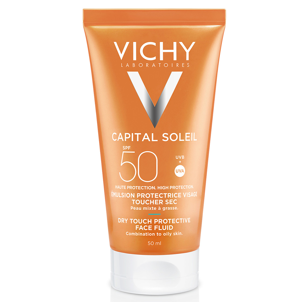Vichy Capital Soleil Emulsione protettiva texture secca SPF50 effetto opacizzante 50 ml
