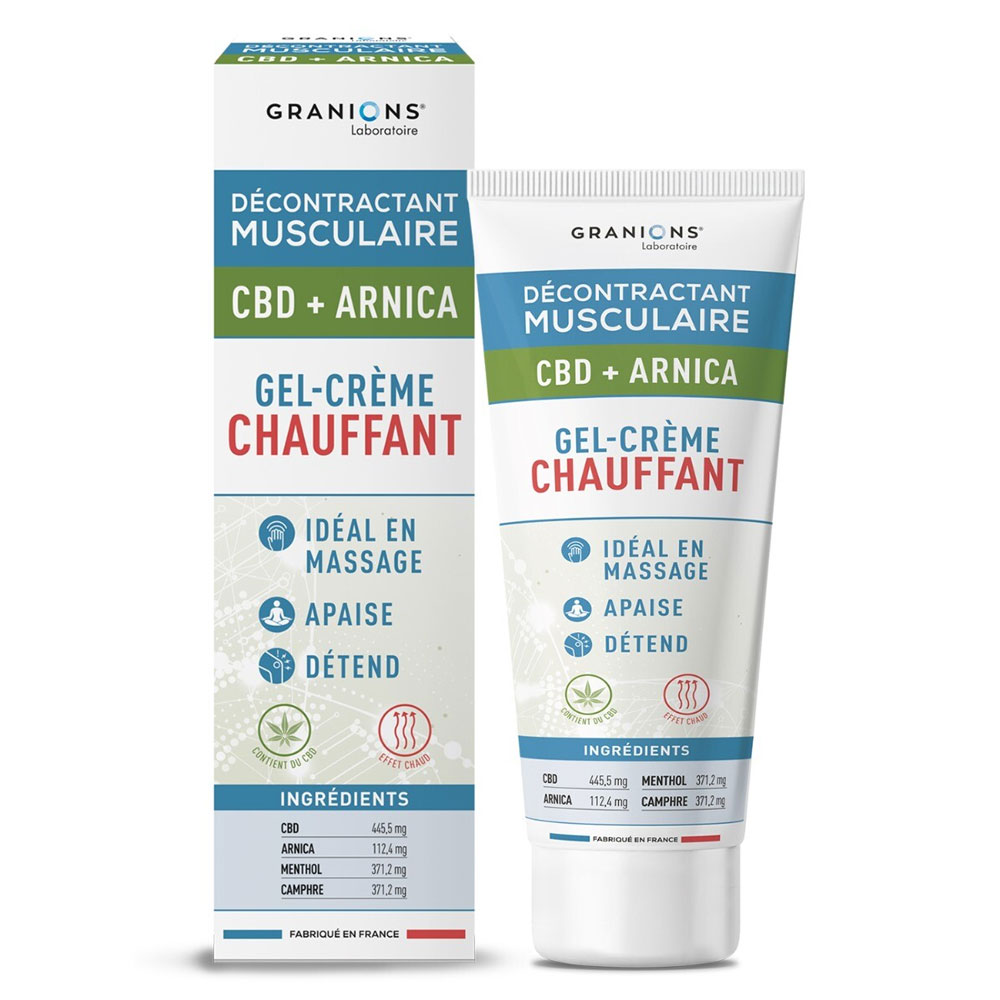 Granions Gel-crema decontratturante riscaldante CBD + arnica 75 ml