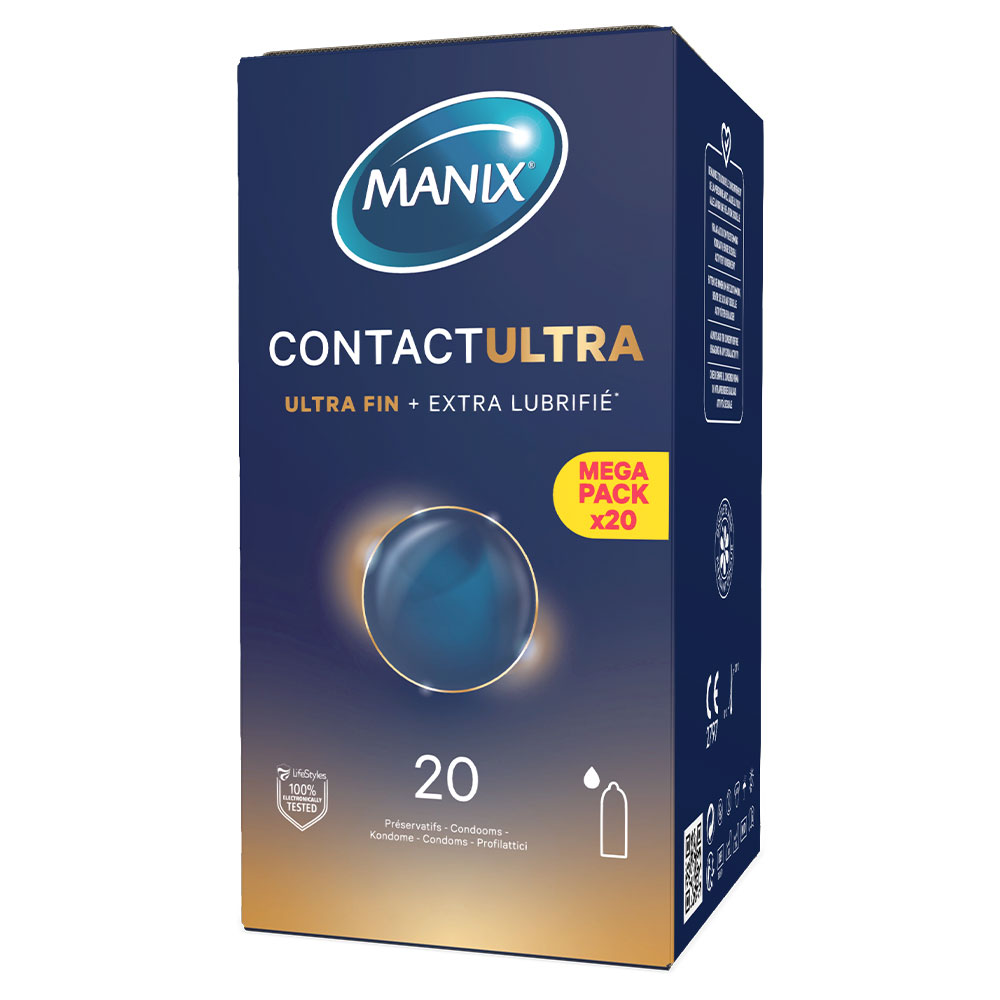 Manix Contact Preservativi Ultra + Extra Lubrificati x20