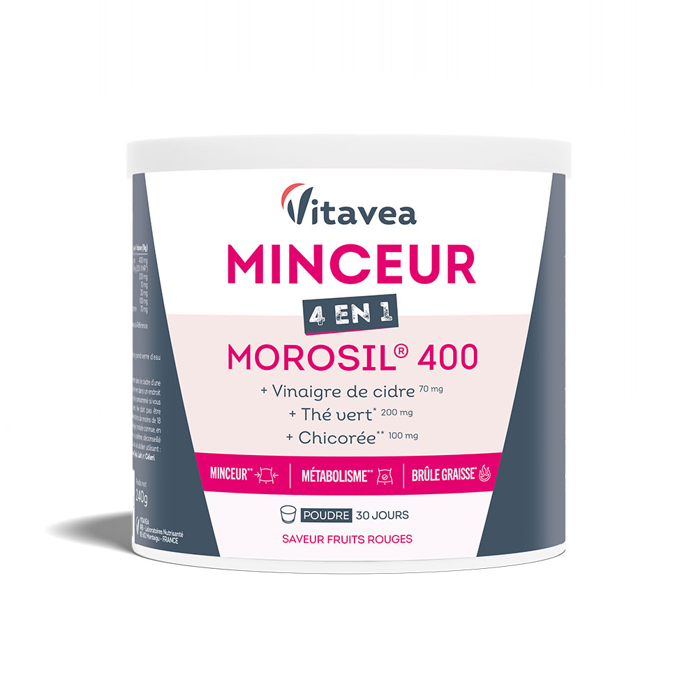 Vitavea Santé Morosil 400 Dimagranti 4 in 1 Aroma di frutta rossa 240g