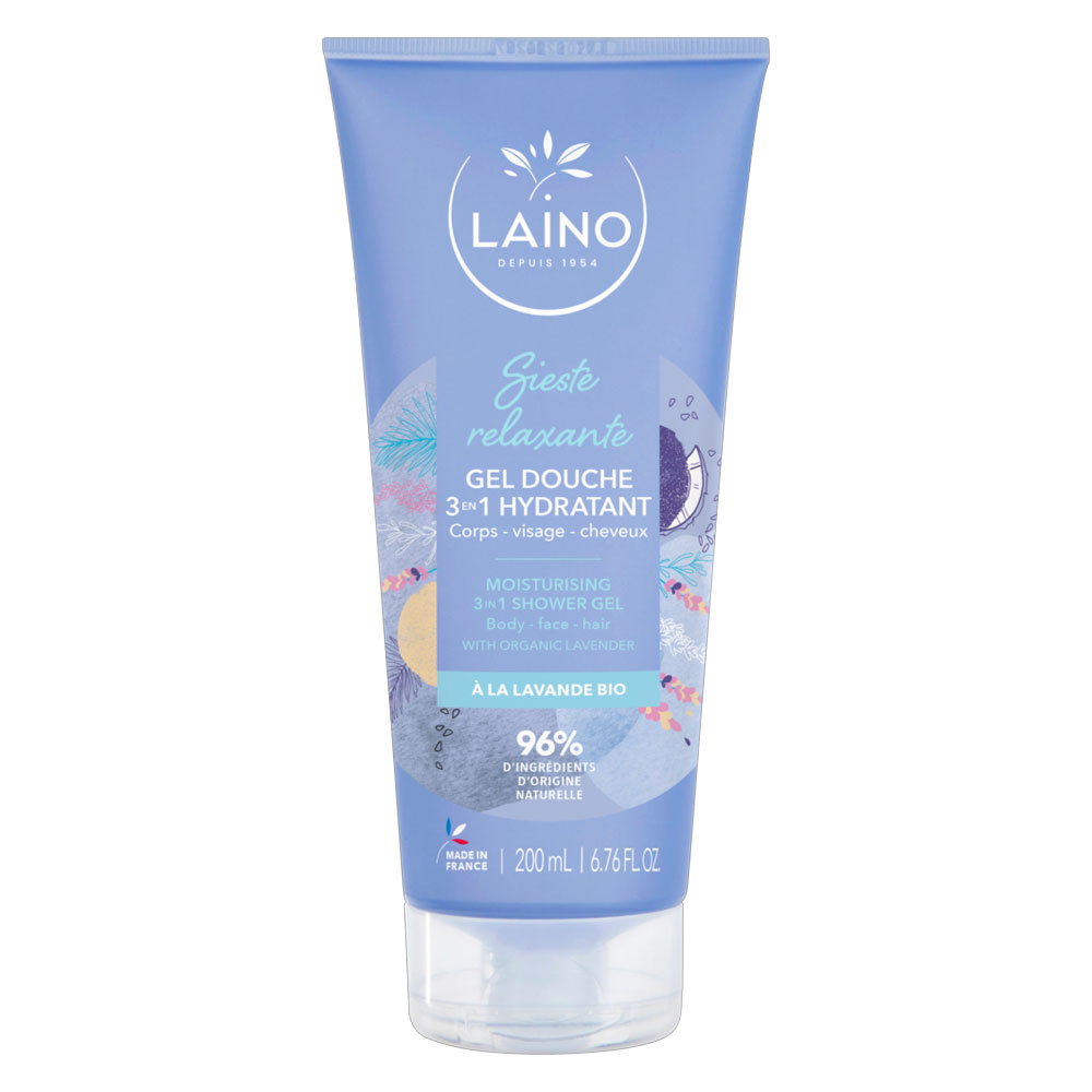 Laino Sieste Relaxante 3in1 Gel doccia idratante con Lavanda Bio 200 ml
