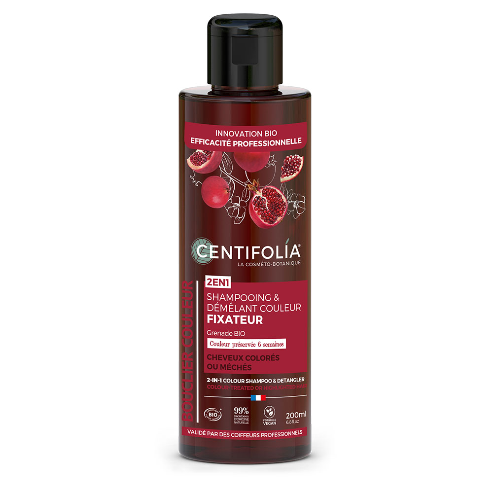 Centifolia Shampoo e detergente fissatore di colore Capelli colorati o striati 200 ml