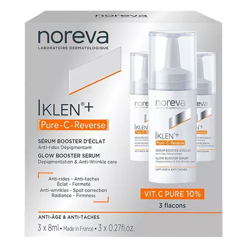 Noreva Iklen+ Pure C Reverse Boost del Siero Anti-Age et Anti-Tâches 3 Flacons x8ml