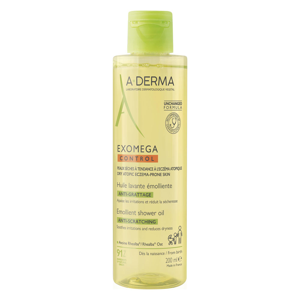 A-Derma Exomega Control Olio detergente emolliente anti-prurito 200 ml