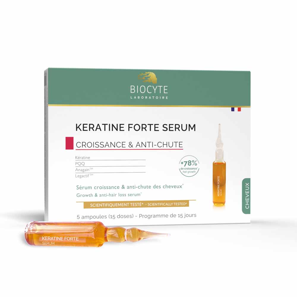 Biocyte Capelli Keratin forte siero prevenzione della crescita e della caduta 5x9ml