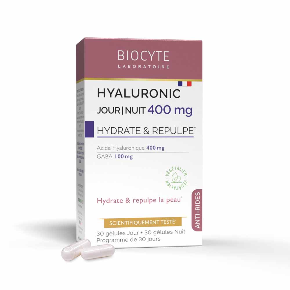 Biocyte Anti-rughe Acido ialuronico 400 mg idrata e rimpolpa x 30 capsule giorno + 30 capsule Notte