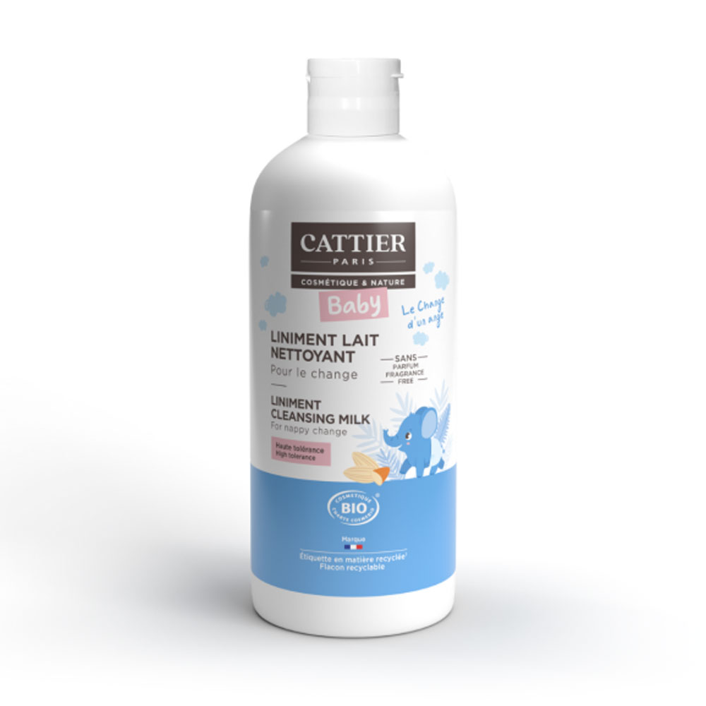 Cattier Bebè Lino e latte detergente per il cambio del pannolino Bio 200 ml