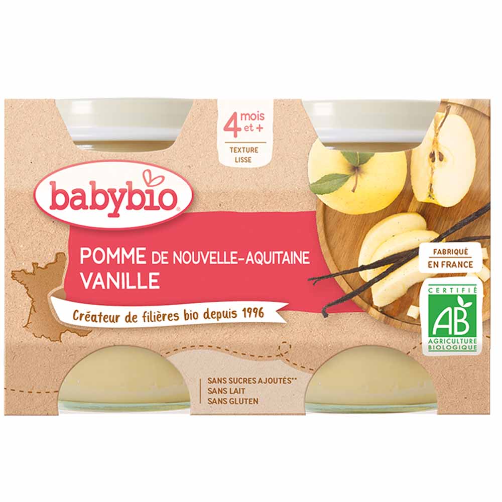 Babybio Frutta Petits Pots Bio Des 4 Mois 2x130g