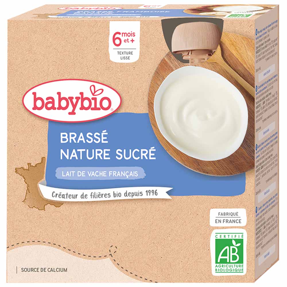 Babybio 8 mesi Bottiglia biologica 4x85g