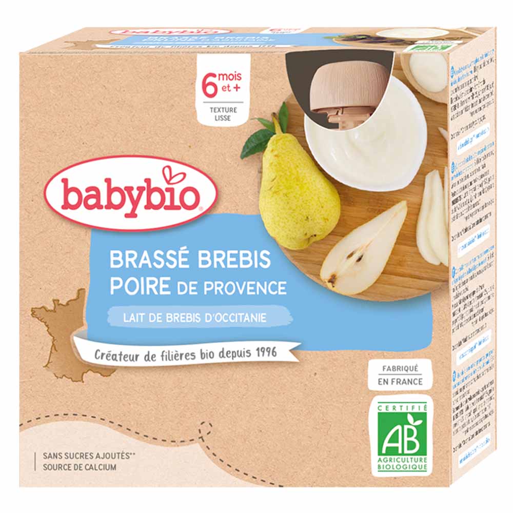 Babybio Latte di pecora biologico 6 mesi Bottiglia da bere 4x85g