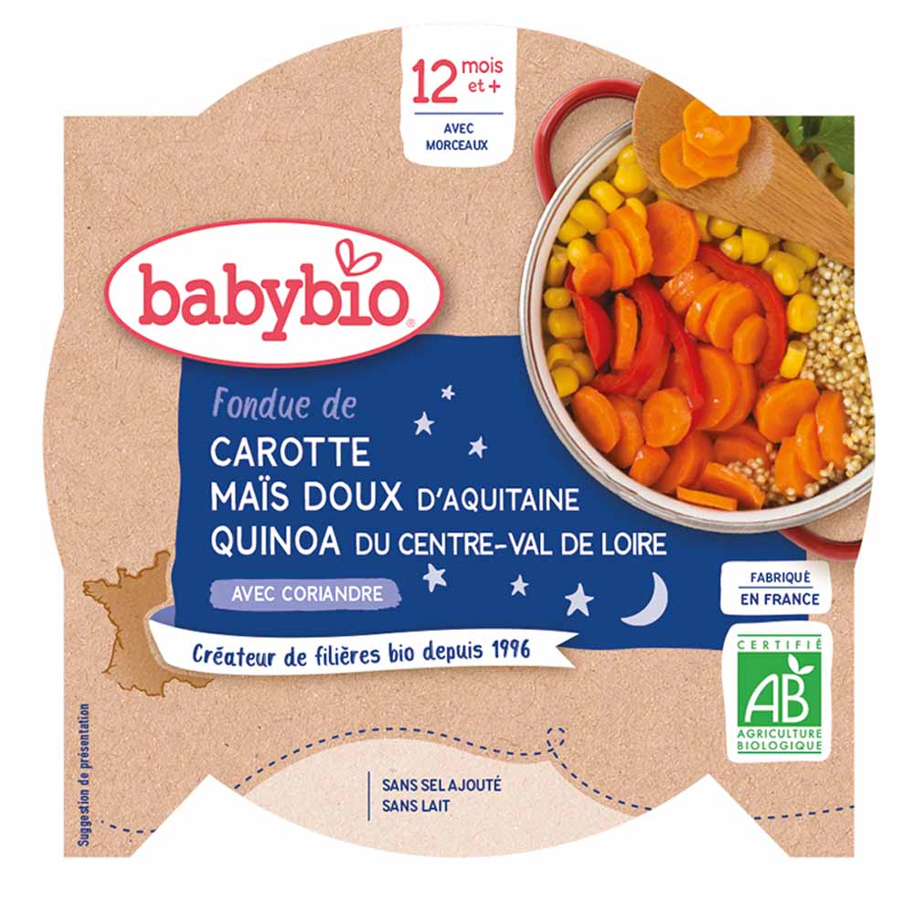 Babybio Menu Notte con Bocconcini Biologici 12 mesi 230g