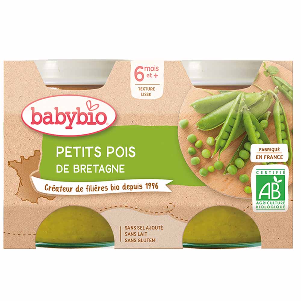 Babybio Vasetti di Verdura Biologica da 6 mesi 2x130g