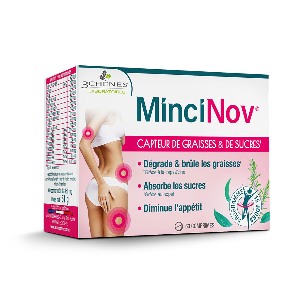 3 Chênes Mincinov riduce grassi e zuccheri 60 capsule