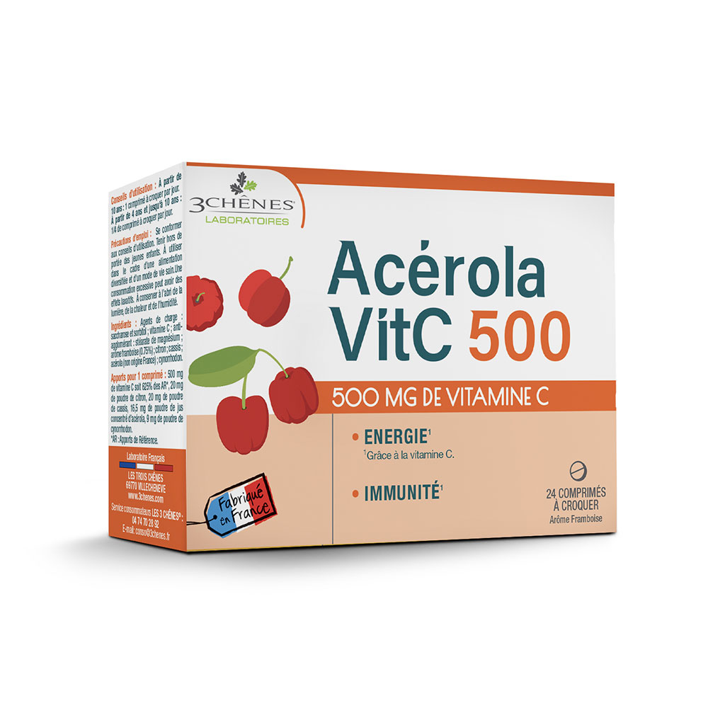 3 Chênes Acerola 500 24 Compresse