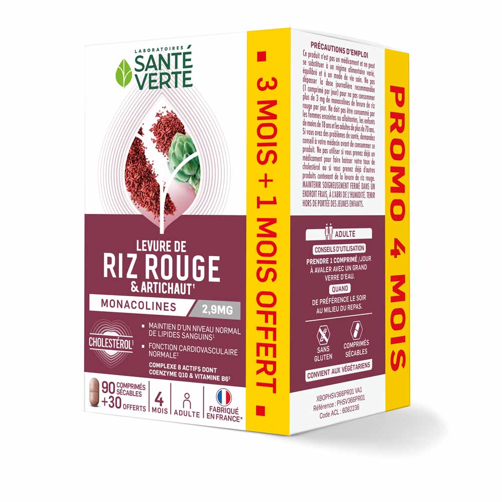 Sante Verte Lievito di riso rosso e carciofo 90+30 compresse
