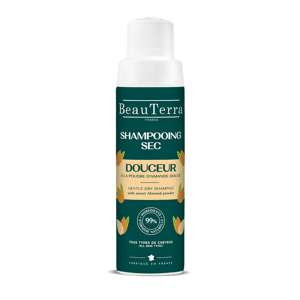 Beauterra Shampoo secco delicato con polvere di Mandorla dolce Pour tous les types de capelles 50g
