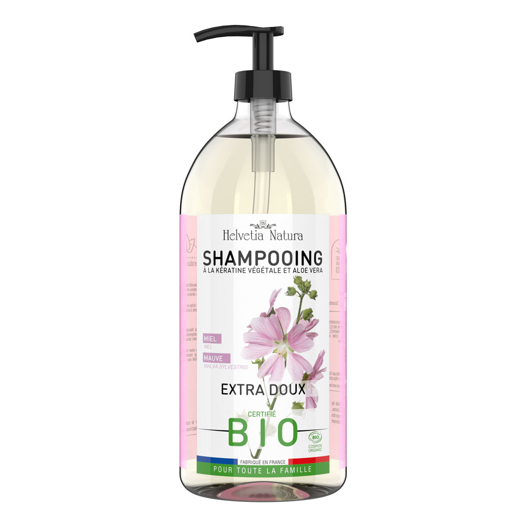 Helvetia Natura Shampoo Extra Delicato Bio Con Cheratina vegetale e Aloe Vera 1L