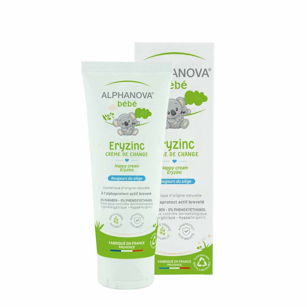 Alphanova Bébé Crema per il cambio del pannolino per bambini eryzinc 75g