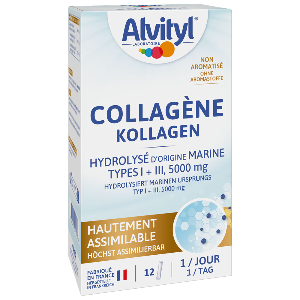 Alvityl Collagene idrolizzato marino 5000 mg tipo I e III 12 stick